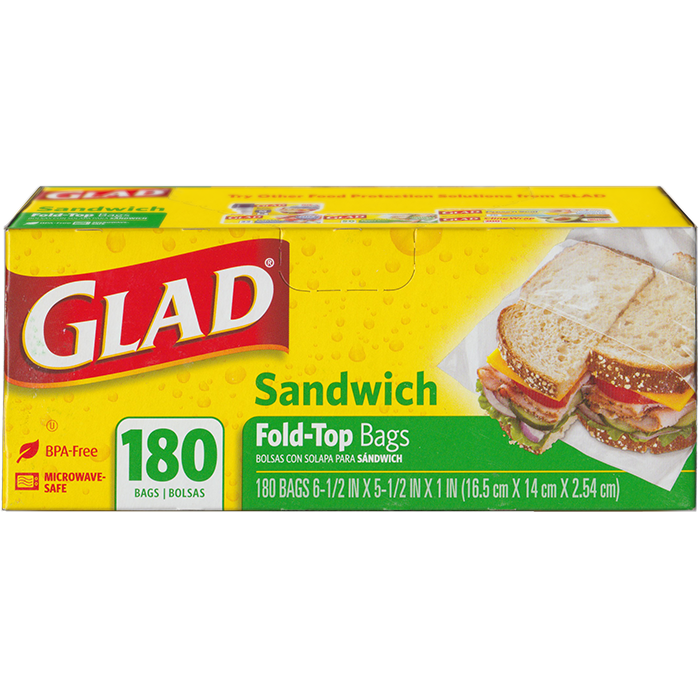 Glad® Sandwich Bags 180 ct Fold Top - Glad Philippines