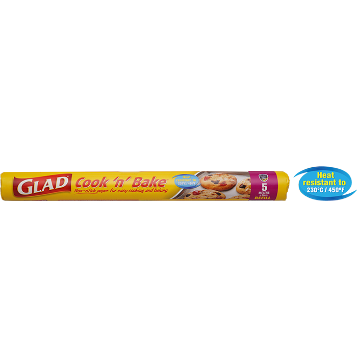 Glad® Cook ’n’ Bake Paper 30 cm width x 5 m refill