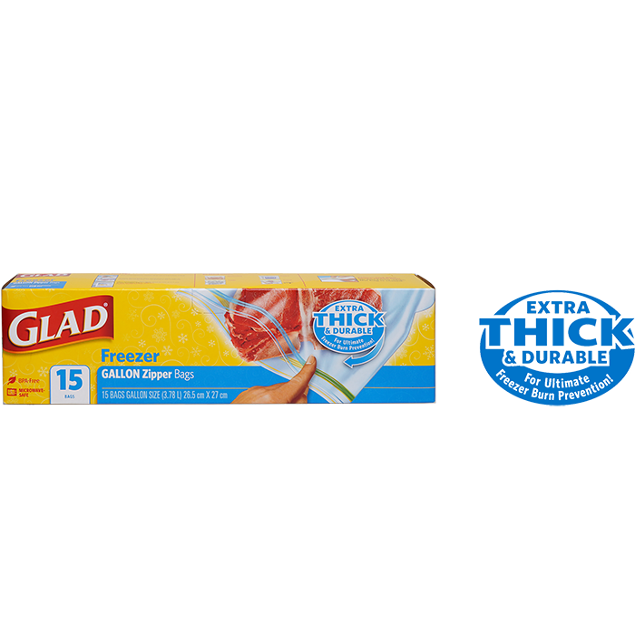 Glad® Freezer Bag 15 ct Gallon