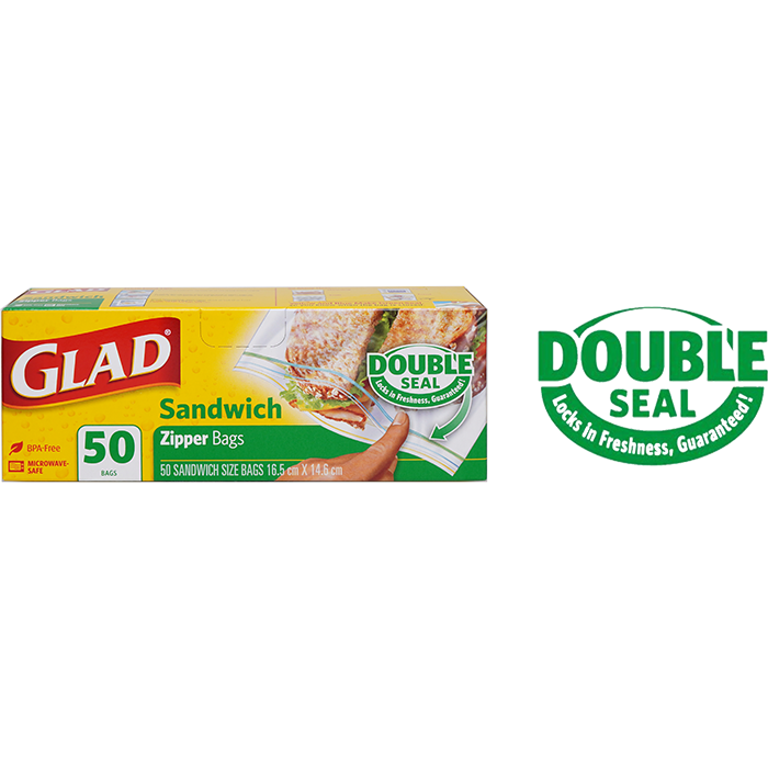Glad® Sandwich Bags 50 ct Resealable - Glad Philippines