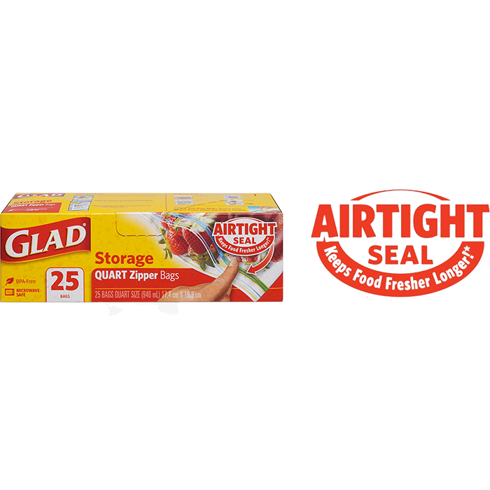 Glad® Storage Bag 25 ct Quart