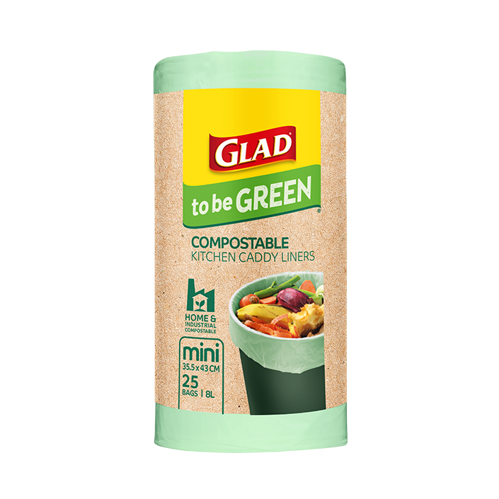 Glad to be Green® Compostable Kitchen Caddy Liners Mini